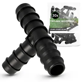 30x-trojnik-pe-25x25x25-wciskany-zlaczka-wtyk-lacznik-rury-kroplujacej