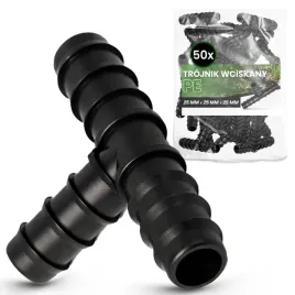 50x-trojnik-pe-25x25x25-wciskany-zlaczka-wtyk-lacznik-rury-kroplujacej