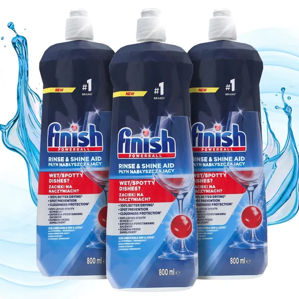 Finish Zestaw Nabłyszczacz do Zmywarki 3x800ml XL