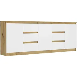 obszerny-zestaw-komod-o-dlugosci-200cm-skladajacy-sie-z-szafki-z-6-szufladami-i-3-drzwiami-przeznaczony-do-salonu-w-kolorystyce-artisan-mix-bialy
