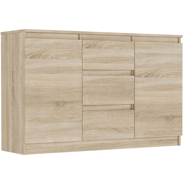 Komoda do salonu sypialni duża 3 szuflady 120 cm sonoma R-120-S3