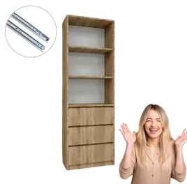 duzy-regal-biurowy-z-3-szufladami-i-polkami-na-ksiazki-dab-sonoma180x90x32