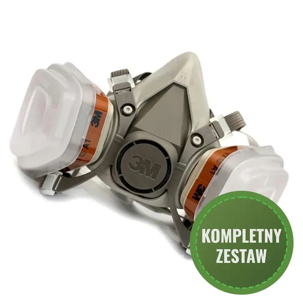 Zestaw Lakierniczy Maska Półmaska Gazowa 3M 6200 Filtry Węglowe ORYGINAŁ 3M