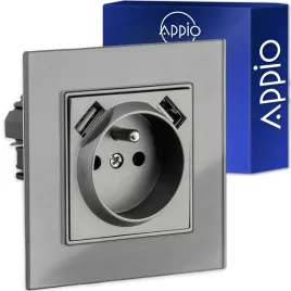 kontakt-gniazdo-elektryczne-z-bolcem-szklane-pojedyncze-szare-2x-usb-fi60