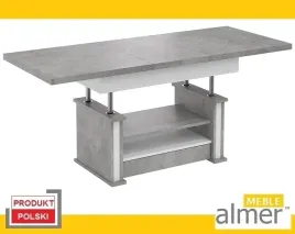 lawostol-stol-lawa-l16-szuflada-polka-rozkladany-do-160cm-beton-jasny-bialy