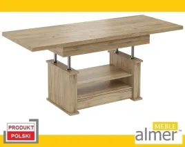 lawostol-stol-lawa-l16-szuflada-polka-rozkladany-do-160cm-dab-craft-zloty