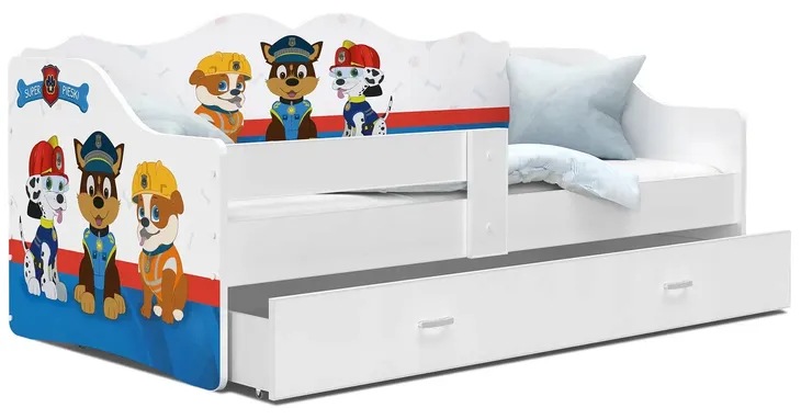 Łóżko dziecięce 160x80 szuflada + materac NELI