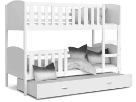 lozko-pietrowe-200x90-biale-tami-3-osobowe