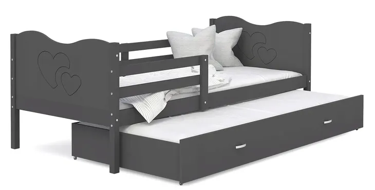 Łóżko parterowe 190x80 dwuosobowe +materace MAX P2