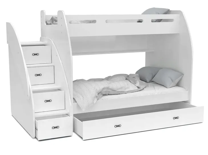 Łóżko piętrowe 120/90x200 szuflada + materac ZUZIA