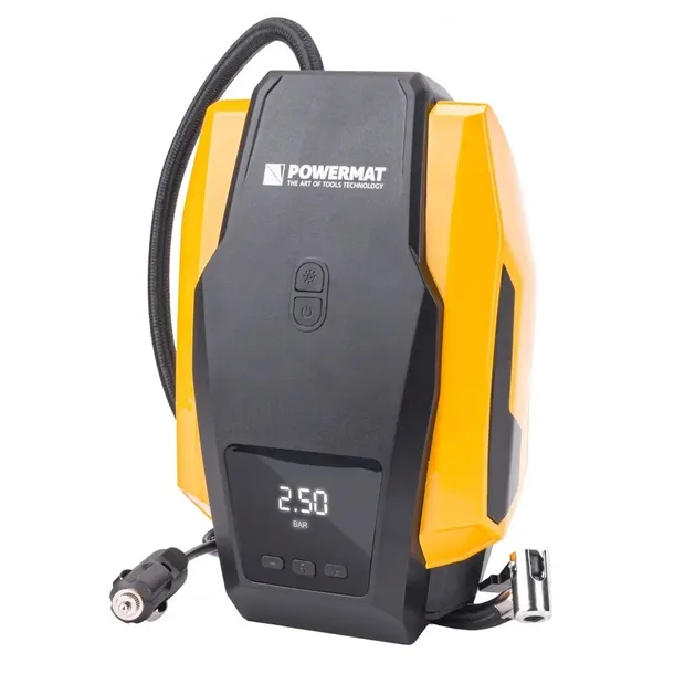 kompresor-bezolejowy-sprezarka-przenosna-12v-lcd-stan-nowy-marka-powermat