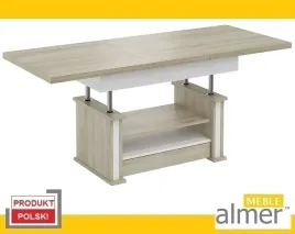 lawostol-stol-lawa-l29-szuflada-polka-rozkladany-do-200cm-dab-sonoma-bialy