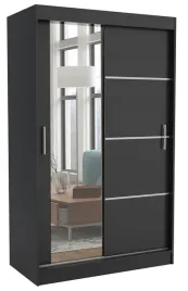 szafa-przesuwna-100-czarny-lustro-listwy-mlw