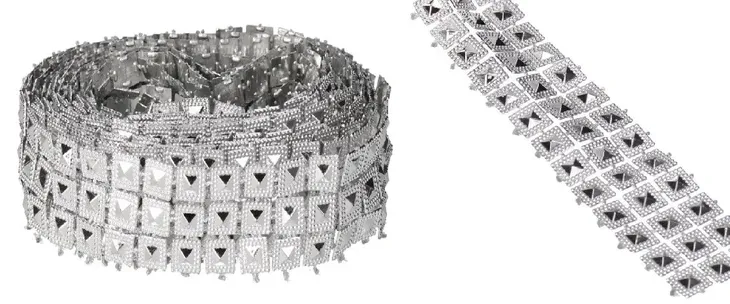 TAŚMA CYRKONIE PAS DIAMENTOWY OZDOBNY 2,5CM X 2,9M