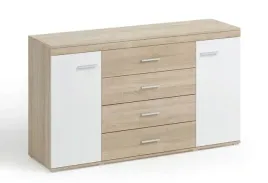 komoda-160cm-drzwi-nv-1-4-szuflady-sonoma-biala