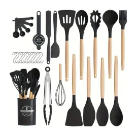 przybory-kuchenne-silikonowe-ze-stojakiem-i-wieszakami-czarne-zestaw-30-el