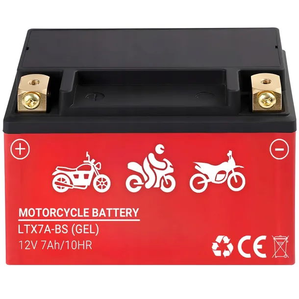 AKUMULATOR ŻELOWY DO SKUTERA MOTOCYKLA QUADA 12V 7AH LEWY+ PRODUKCJA 2026