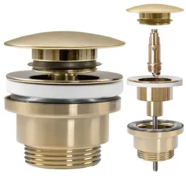 rea-korek-klik-klak-zloty-szczotkowany-korek-umywalkowy-uniwersalny