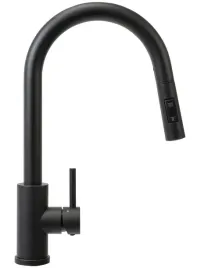 Zdjęcie produktu BATERIA KUCHENNA CZARNA REA FRESH BLACK MAT WYCIĄGANA WYLEWKA WYSOKA 39,5cm