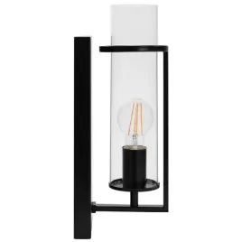 lampa-scienna-kinkiet-czarny-klosz-przezroczysty