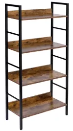regal-biurowy-loftowy-na-ksiazki-drewniany-industrialny-drabinkowy-metalowy