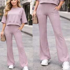 spodnie-damskie-dresowe-z-bawelna-przeszycia-kieszenie-flare-brudny-roz-m