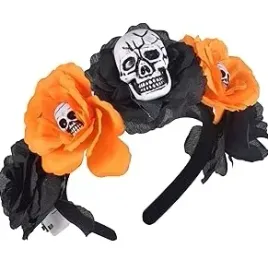 opaska-do-wlosow-hallowen-czaszki-kwiaty