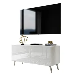 szafka-rtv-aura-100-cm-bialy-polysk-nogi-chrom