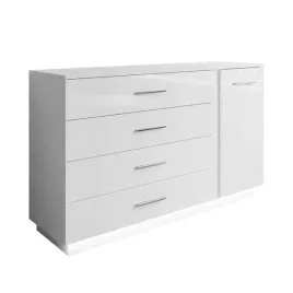 komoda-lina-ii-140-cm-bialy-polysk-z-uchwytem-chrom