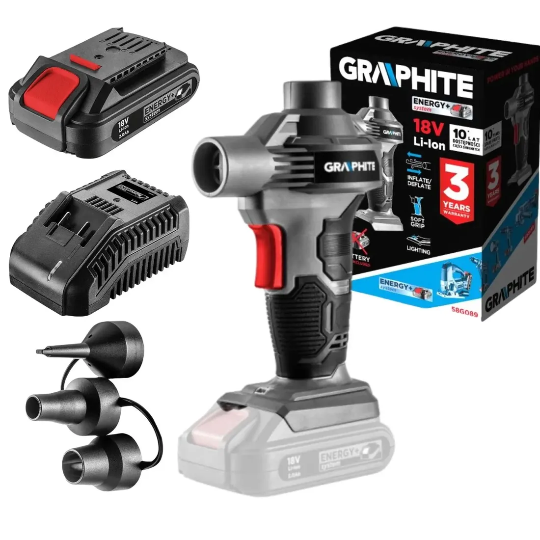 pompka-kompresor-akumulator-2ah-ladowarka-graphite-stan-nowy