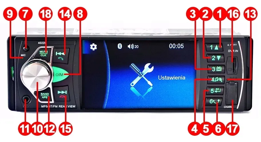 radio-samochodowe-1din-ekran-41-usb-bluetooth-sd