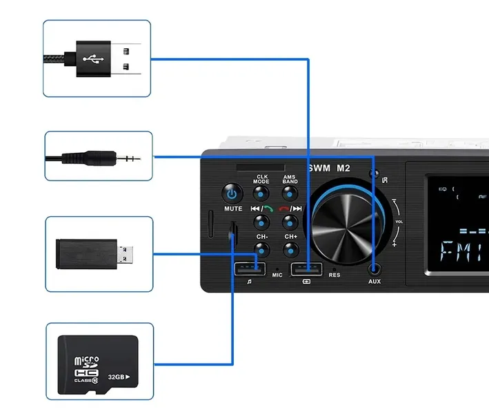 radio-samochodowe-1din-mikrofon-sd-usb-bluetooth-zlacza-aux-minijack-rca-pre-out-przedwzmacniacz-rca-sub-out-subwoofer-usb