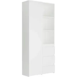 bialy-regal-biurowy-b-80-s3-z-3-szufladami-na-ksiazki