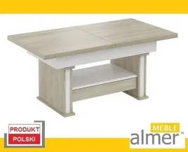 lawostol-stol-lawa-l29-szuflada-rozkladana-do-210cm-dab-sonoma-bialy