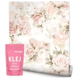 tapeta-do-sypialni-pastelowe-piwonie-kwiaty-liscie