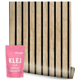 tapeta-do-jadalni-lamele-drewno-imitacja-deski-3d