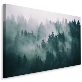 obraz-na-plotnie-las-we-mgle-krajobraz-3d-120x80