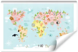 fototapeta-dziecieca-mapa-swiata-zwierzeta-360x240