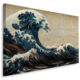 obraz-do-jadalni-fale-oceanu-styl-vintage-90x60