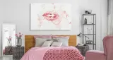 obraz-scienny-usta-malowane-akwarela-dekor-40x30-stan-nowy