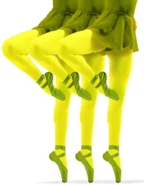 sesto-senso-zestaw-3-rajstop-dziewczecych-40-den-104-110-zolty-neon