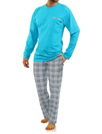 sesto-senso-dluga-pizama-meska-4xl-turkus