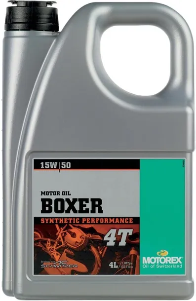 MOTOREX 300273 Syntetyczny Olej Silnikowy Boxer 15W50 4T Pojemność 4L