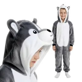 pizama-onesie-kigurumi-kostium-przebranie-szary-husky-dzieci-105-115cm