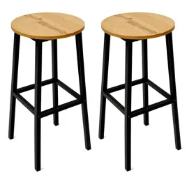 hoker-barowy-2-szt-krzeslo-okragly-taboret-stolek-do-kuchni-dab-loft