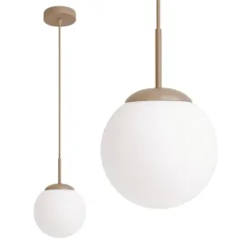 lampa-wiszaca-sufitowa-ecru-bez-kaszmir-zyrandol-biala-kula-1x-led-e27