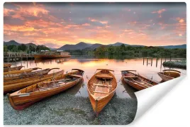 fototapeta-lodzie-jezioro-pejzaz-dekor-3d-450x300