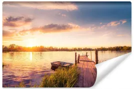 fototapeta-jezioro-zachod-slonca-pejzaz-3d-450x300