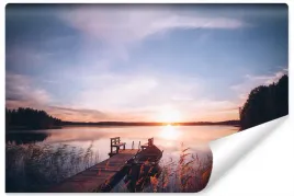 fototapeta-zachod-slonca-nad-jeziorem-3d-450x300