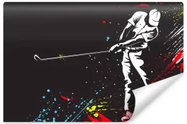 fototapeta-do-biura-malowany-golfista-golf-400x280